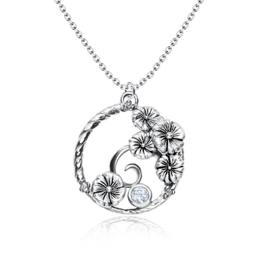 Chaplet CZ Style Silver Necklace SPE-3669